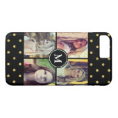 Coques Case-Mate iPhone Parties scintillant Black Gold Points Collage de p (Dos (Horizontal))