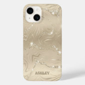 Coques Case-Mate iPhone Parties scintillant blanche Arrière - plan Champag (Verso)