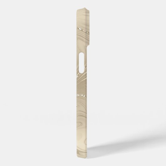 Coques Case-Mate iPhone Parties scintillant blanche Arrière - plan Champag (Verso / Droite)
