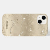Coques Case-Mate iPhone Parties scintillant blanche Arrière - plan Champag (Verso (horizontal))