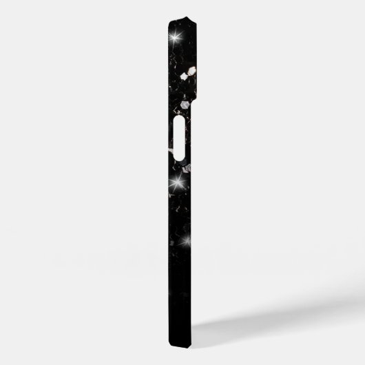 Coques Case-Mate iPhone Parties scintillant blanche brillante noire scinti (Verso / Droite)