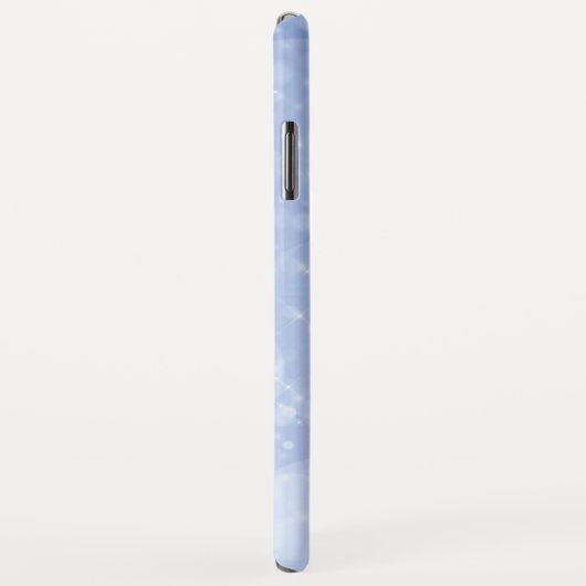 Coques Case-Mate iPhone Parties scintillant Bleu Bokeh Sparkly Monogram (Dos/Droite)