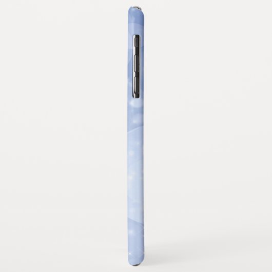 Coques Case-Mate iPhone Parties scintillant Bleu Bokeh Sparkly Monogram (Dos/Gauche)