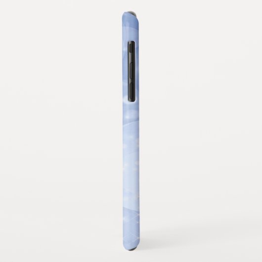 Coques Case-Mate iPhone Parties scintillant Bleu Bokeh Sparkly Monogram (Dos/Gauche)