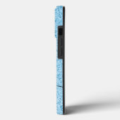 Coques Case-Mate iPhone Parties scintillant bleu clair Bokeh Custom Monogr (Verso / Gauche)