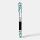 Coques Case-Mate iPhone Parties scintillant bleu clair et pierres précieus (Verso / Gauche)