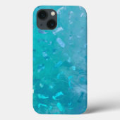Coques Case-Mate iPhone Parties scintillant bleu Faux Texture (Verso)