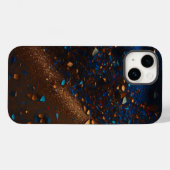 Coques Case-Mate iPhone Parties scintillant bleu foncéMarron  iPhone Mate  (Verso (horizontal))