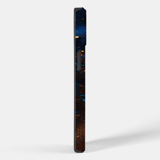 Coques Case-Mate iPhone Parties scintillant bleu foncéMarron  iPhone Mate  (Verso / Droite)