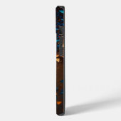 Coques Case-Mate iPhone Parties scintillant bleu foncéMarron  iPhone Mate  (Verso / Gauche)