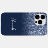 Coques Case-Mate iPhone Parties scintillant bleue Dusty Nom du script (Verso (horizontal))