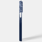 Coques Case-Mate iPhone Parties scintillant bleue Dusty Nom du script (Verso / Droite)