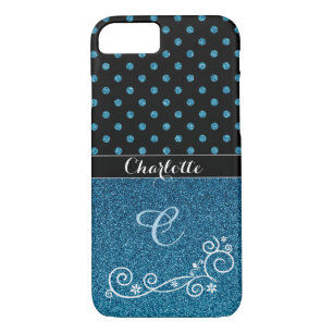 Case-Mate iPhone Case Parties scintillant bleue élégante personnalisée N