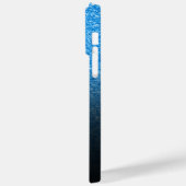 Coques Case-Mate iPhone Parties scintillant bleue Fille personnalisée Ombr (Verso / Gauche)