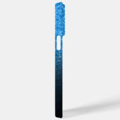 Coques Case-Mate iPhone Parties scintillant bleue Fille personnalisée Ombr (Verso / Droite)