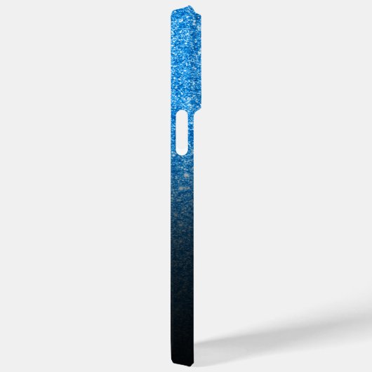 Coques Case-Mate iPhone Parties scintillant bleue Fille personnalisée Ombr (Verso / Droite)
