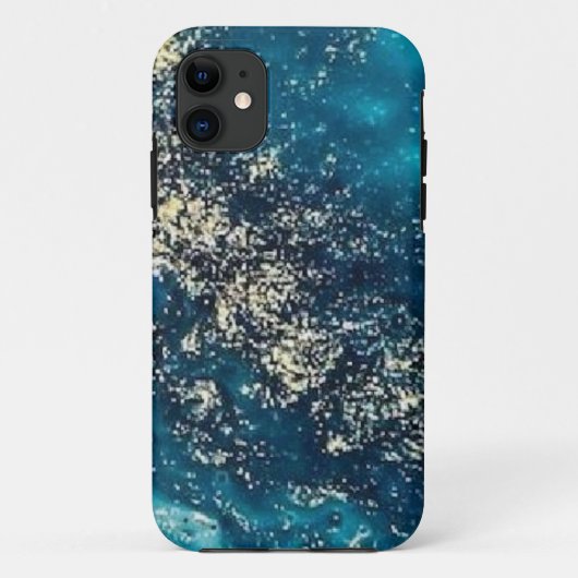 Coques Case-Mate iPhone parties scintillant bleue marbre Coque-Mate Tough (Dos)