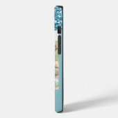 Coques Case-Mate iPhone Parties scintillant Bleue Moderne Personnalisé Amo (Verso / Gauche)