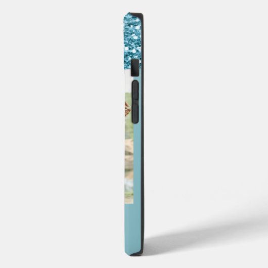 Coques Case-Mate iPhone Parties scintillant Bleue Moderne Personnalisé Amo (Verso / Gauche)