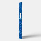 Coques Case-Mate iPhone Parties scintillant bleue Monogramme Coque-coque i (Verso / Droite)