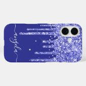 Coques Case-Mate iPhone Parties scintillant Bleue Profond Lecteurs Signatu (Verso (horizontal))
