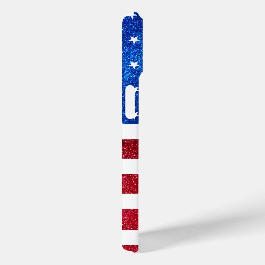 Coques Case-Mate iPhone Parties scintillant Bleue Rouge Drapeau Patriotiqu (Verso / Droite)