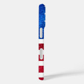 Coques Case-Mate iPhone Parties scintillant Bleue Rouge Drapeau Patriotiqu (Verso / Droite)