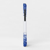 Coques Case-Mate iPhone Parties scintillant bleue sur blanc - simple | (Dos/Gauche)