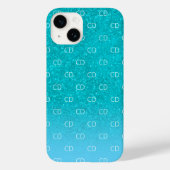 Coques Case-Mate iPhone parties scintillant bleue turquoise aqua vert mer  (Verso)