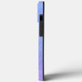 Coques Case-Mate iPhone Parties scintillant bleue violet chic monogrammed  (Verso / Gauche)
