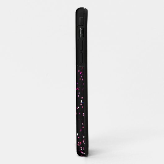 Coques Case-Mate iPhone Parties scintillant bleue violet noire Nom du mono (Dos/Gauche)