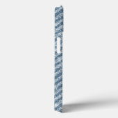 Coques Case-Mate iPhone Parties scintillant Blue Faux Sparkle Chevron (Verso / Droite)
