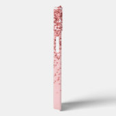 Coques Case-Mate iPhone Parties scintillant Blush Rose Girl Moderne Monogr (Verso / Droite)