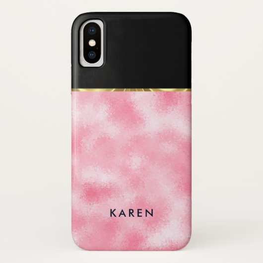 Coques Case-Mate iPhone Parties scintillant Bokeh noir et rose Conception  (Dos)