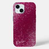 Coques Case-Mate iPhone Parties scintillant bourguignonne et argent (Verso)