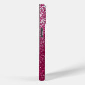 Coques Case-Mate iPhone Parties scintillant bourguignonne et argent (Verso / Droite)