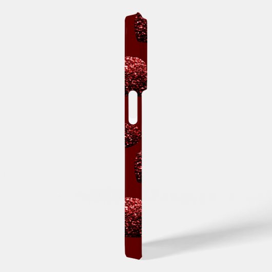 Coques Case-Mate iPhone Parties scintillant cardiaque scintille motif roug (Verso / Droite)