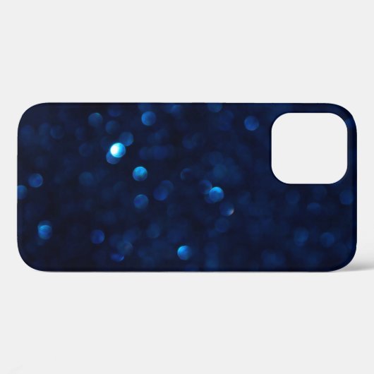 Coques Case-Mate iPhone Parties scintillant classique bleu lumières (Verso (horizontal))