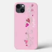 Coques Case-Mate iPhone Parties scintillant Coeurs roses Fille fille (Verso)