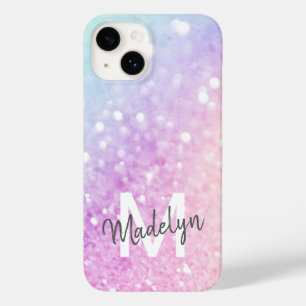 Coque Pour iPhone 14 Parties scintillant colorée personnalisée Iridesce