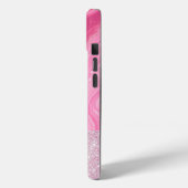Coques Case-Mate iPhone Parties scintillant d'agate rose or (Verso / Gauche)