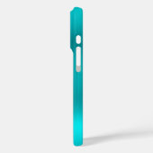 Coques Case-Mate iPhone Parties scintillant d'argent Aqua Blue Metallic Gi (Verso / Gauche)