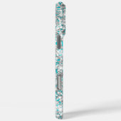 Coques Case-Mate iPhone Parties scintillant d'argent Aqua Blue Metallic Gi (Verso / Droite)