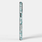 Coques Case-Mate iPhone Parties scintillant d'argent Aqua Metallic Girl Si (Verso / Droite)