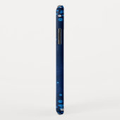 Coques Case-Mate iPhone Parties scintillant d'argent bleu moderne Confetti (Dos/Droite)