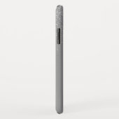 Coques Case-Mate iPhone Parties scintillant d'argent et monogramme étincel (Dos/Droite)
