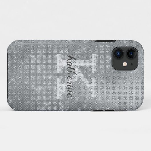 Coques Case-Mate iPhone Parties scintillant d'argent filin Sparkle Glam No (Dos (Horizontal))
