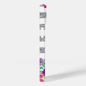 Coques Case-Mate iPhone Parties scintillant d'argent, Fleurs, Rayures, Mon (Verso / Droite)