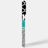 Coques Case-Mate iPhone Parties scintillant d'argent Monogramme de treilli (Verso / Droite)