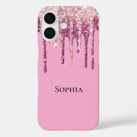 Coques Case-Mate iPhone Parties scintillant de crème glacée rose (Verso)